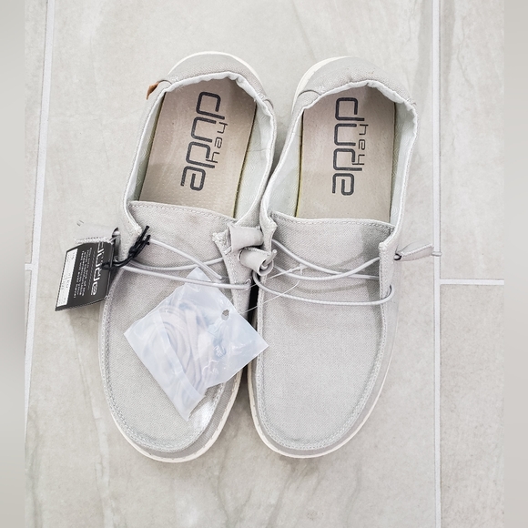 NWT Hey Dude Wendy Chambray Gray - Picture 2 of 7